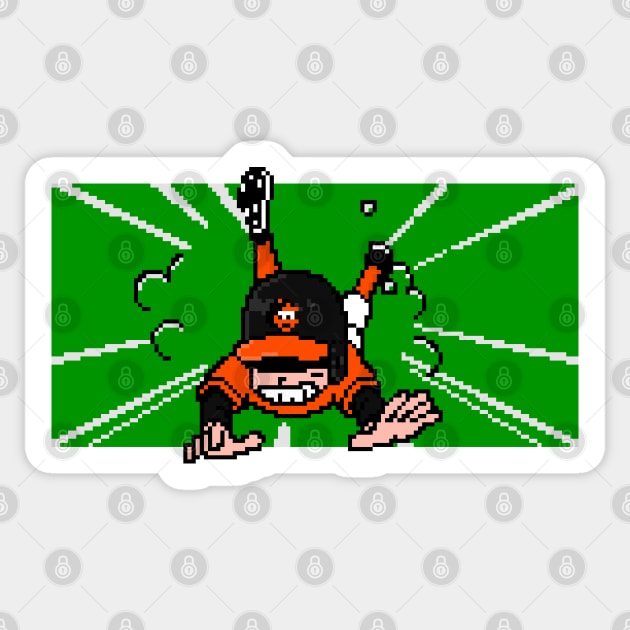 8-Bit Baseball Slide - Baltimore Sticker by The Pixel League